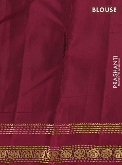 Green & Maroon Kanchipuram Silk - Buttas