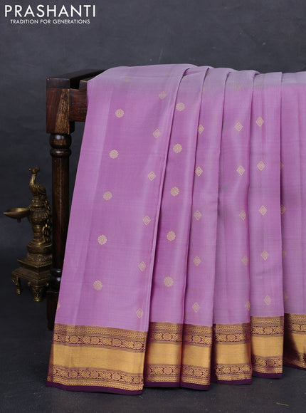 Pink & Purple Kanchipuram Silk - Buttas