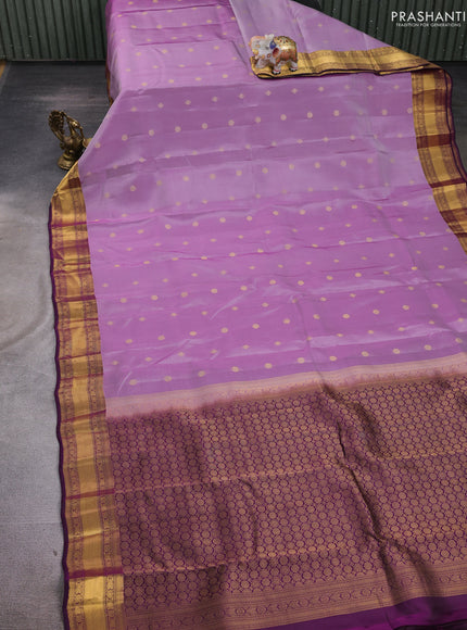 Pink & Purple Kanchipuram Silk - Buttas