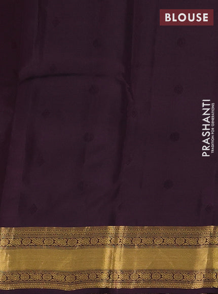Maroon & Coffee Brown Kanchipuram Silk - Buttas