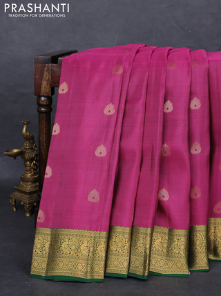 Pink & Green Kanchipuram Silk - Buttas