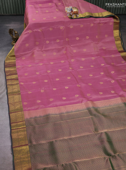Pink & Green Kanchipuram Silk - Buttas