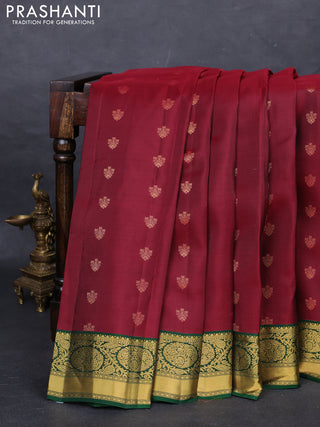 Maroon & Green Kanchipuram Silk - Buttas