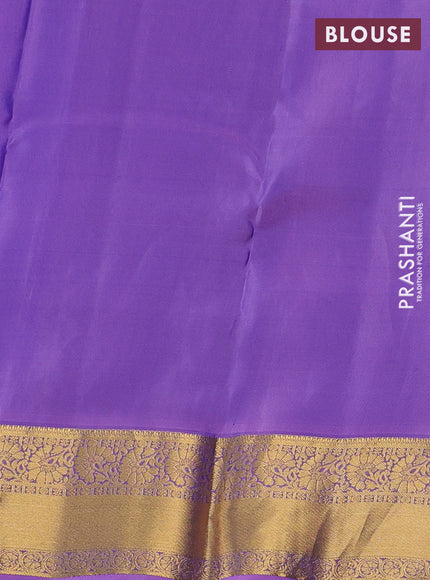 Blue & Lavender Kanchipuram Silk - Buttas