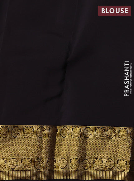 Maroon & Coffee Brown Kanchipuram Silk - Buttas