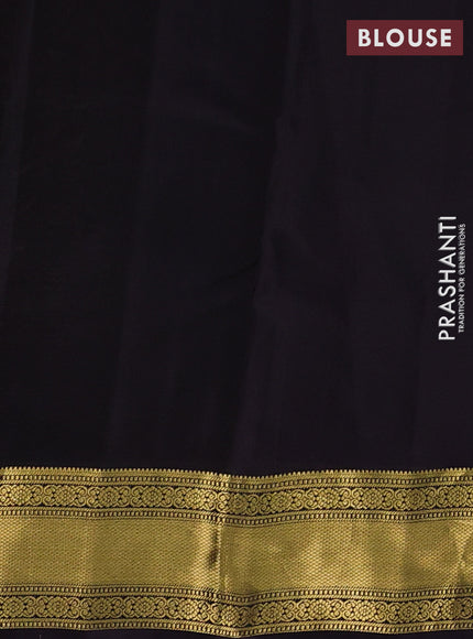 Mehendi Green & Coffee Brown Kanchipuram Silk - Checks