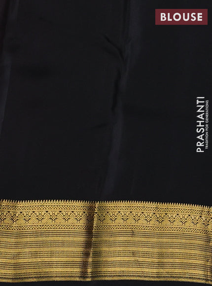 Wine & Black Kanchipuram Silk - Buttas