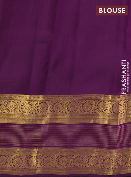 Pastel Purple & Purple Kanchipuram Silk - Buttas