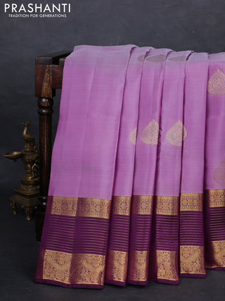 Lavender & Purple Kanchipuram Silk - Buttas