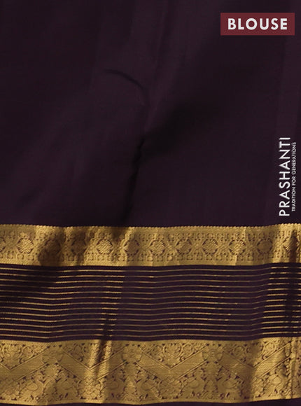 Wine & Coffee Brown Kanchipuram Silk - Buttas