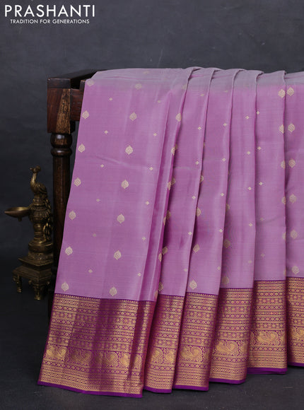 Lavender & Purple Kanchipuram Silk - Buttas