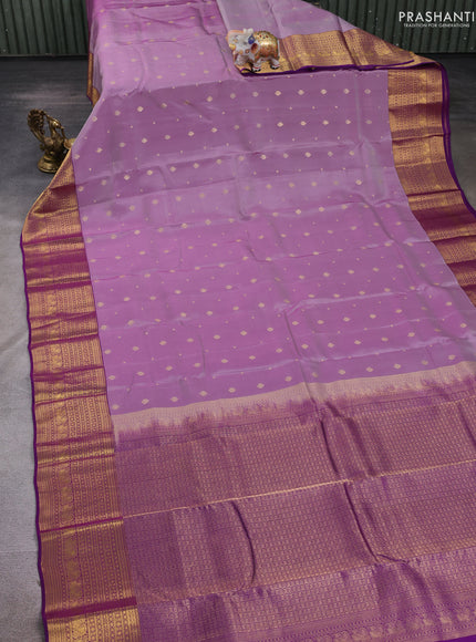 Lavender & Purple Kanchipuram Silk - Buttas