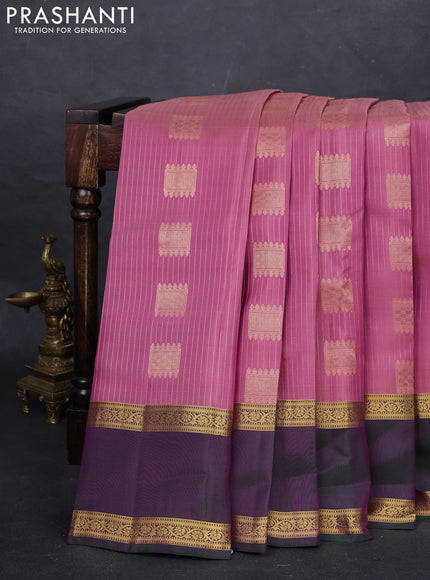 Pink & Green Kanchipuram Silk - Weaves