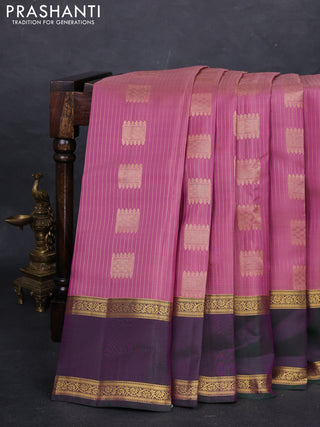 Pink & Green Kanchipuram Silk - Weaves