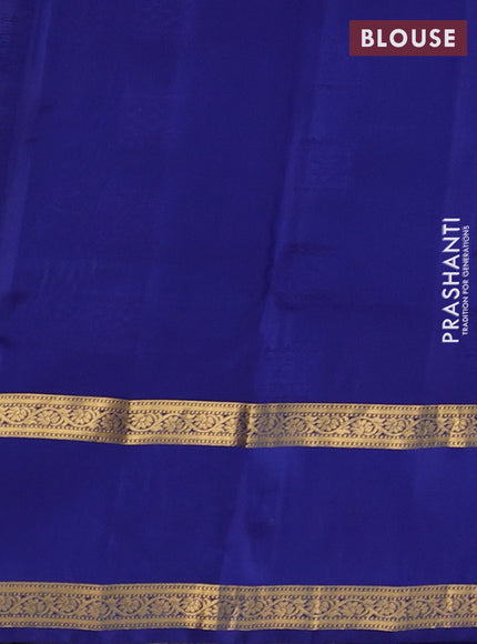 Grey & Blue Kanchipuram Silk - Weaves