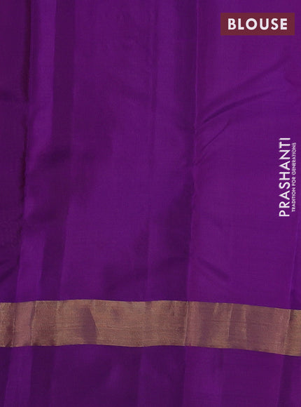 Rust & Purple Kanchipuram Silk - Buttas