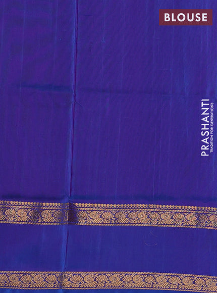 Violet & Blue Pure Uppada Silk - Buttas