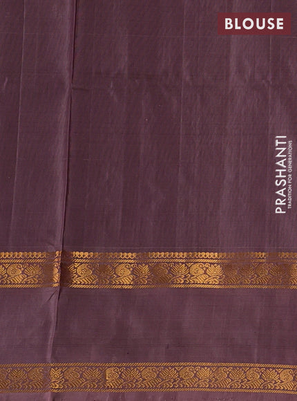 Wine & Rosy Brown Pure Uppada Silk - Buttas