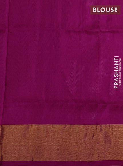 Peach Pink & Magenta Pink Pure Uppada Silk - Buttas