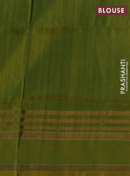 Green & Mustard Green Pure Uppada Silk - Buttas
