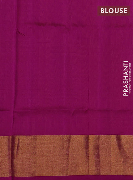 Yellow & Magenta Pink Pure Uppada Silk - Buttas