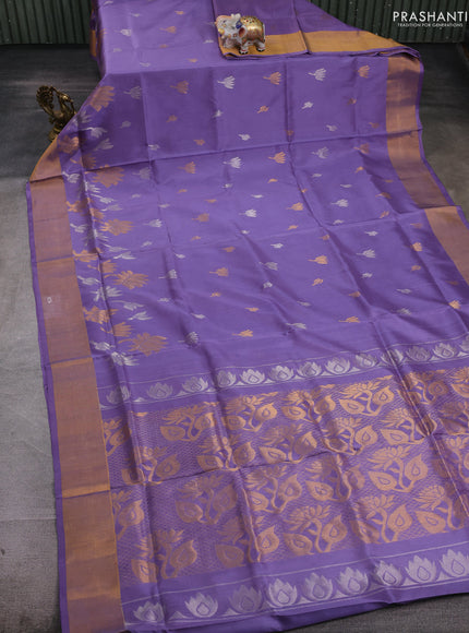 Lavender Pure Uppada Silk - Buttas