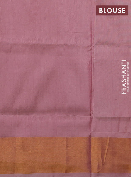 Pastel Peach Pure Uppada Silk - Buttas