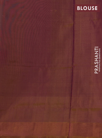Purple & Mustard Pure Uppada Silk - Buttas