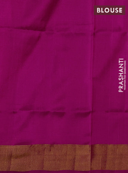 Magenta Pink Pure Uppada Silk - Buttas