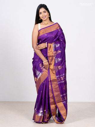 Purple Pure Uppada Silk - Buttas