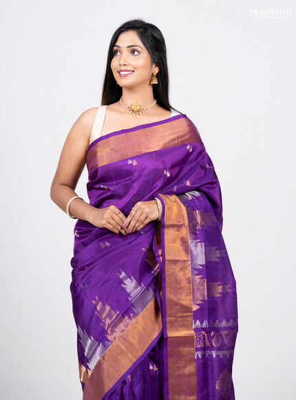 Purple Pure Uppada Silk - Buttas