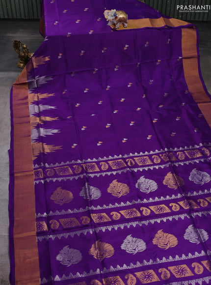 Purple Pure Uppada Silk - Buttas