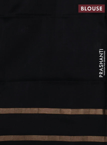 Black Pure Uppada Silk - Buttas
