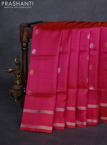 Pink Pure Uppada Silk - Buttas