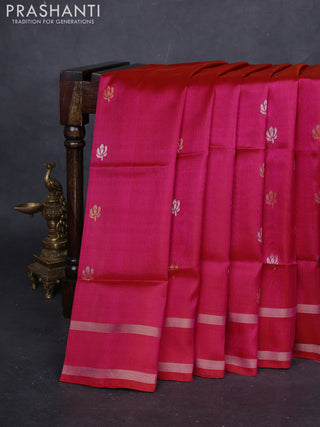 Pink Pure Uppada Silk - Buttas