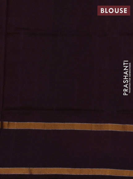 Rust  & Coffee Brown Pure Uppada Silk - Buttas