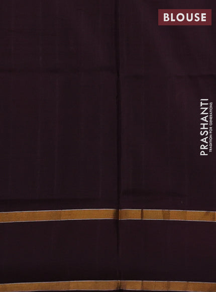 Pastel Brown & Coffee Brown Pure Uppada Silk - Buttas
