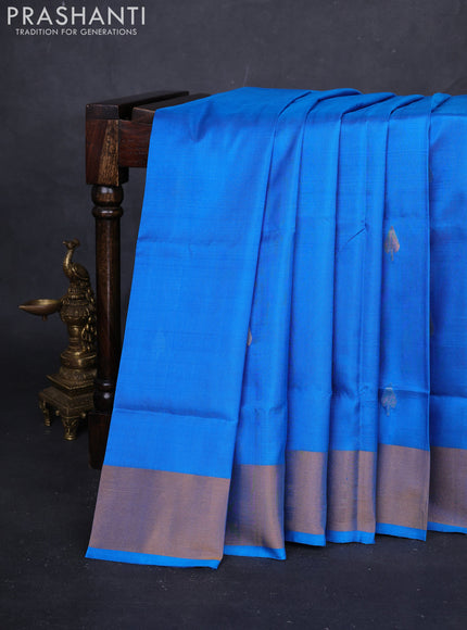 Cs Blue Pure Uppada Silk - Jamdhani Pallu