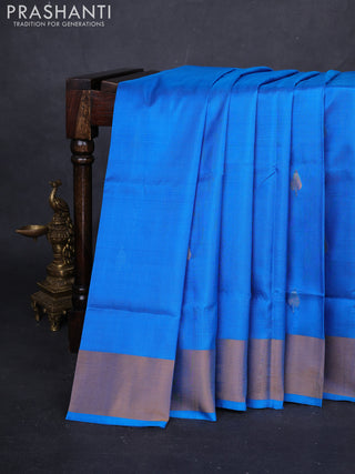 Cs Blue Pure Uppada Silk - Jamdhani Pallu