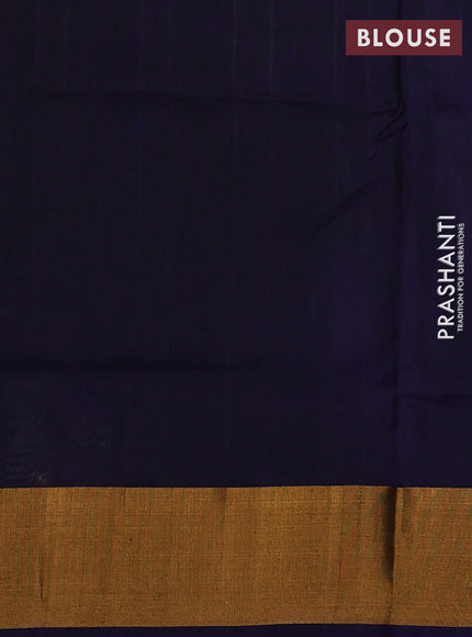 Navy Blue Pure Uppada Silk - Jamdhani Pallu