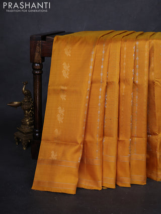 Mustard Pure Uppada Silk - Weaves