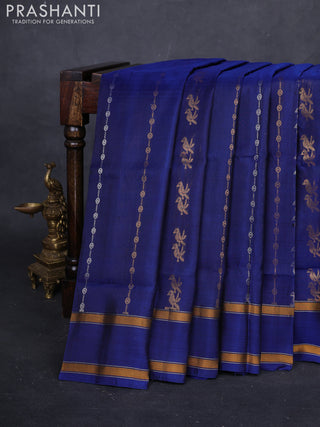 Blue Pure Uppada Silk - Weaves