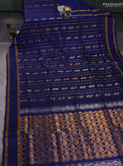 Blue Pure Uppada Silk - Weaves