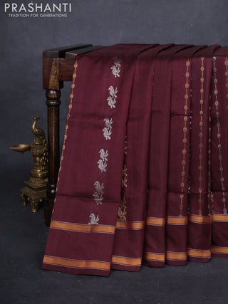 Maroon Pure Uppada Silk - Weaves