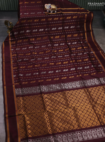 Maroon Pure Uppada Silk - Weaves