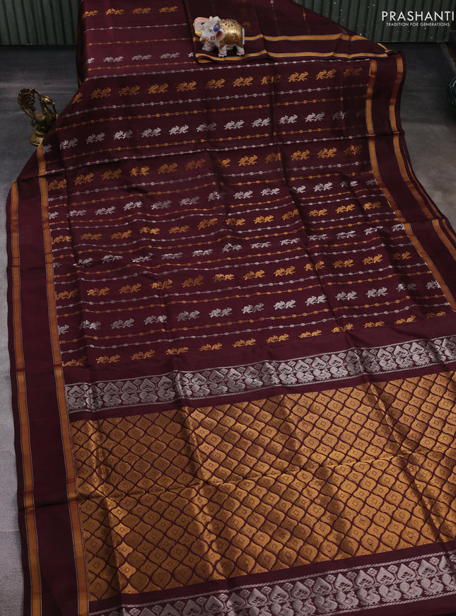 Maroon Pure Uppada Silk - Weaves