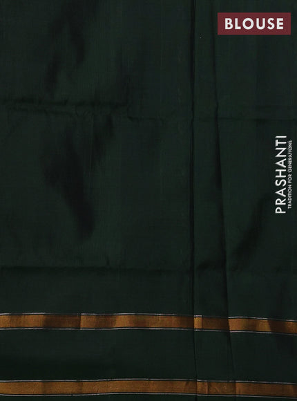 Bottle Green Pure Uppada Silk - Weaves