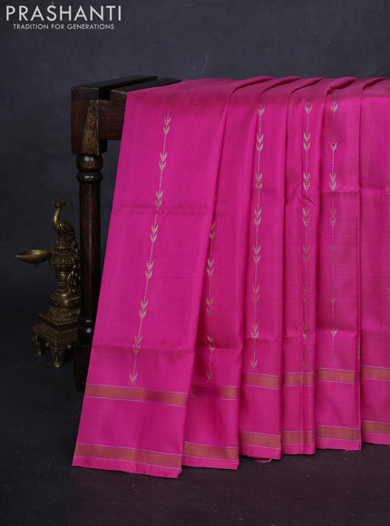 Pink Pure Uppada Silk - Weaves