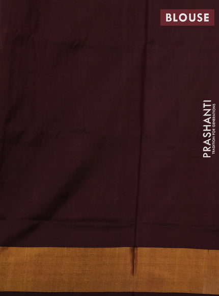 Mustard & Coffee Brown Pure Uppada Silk - Weaves