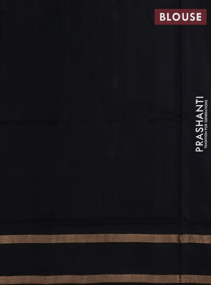 Black Pure Uppada Silk - Buttas